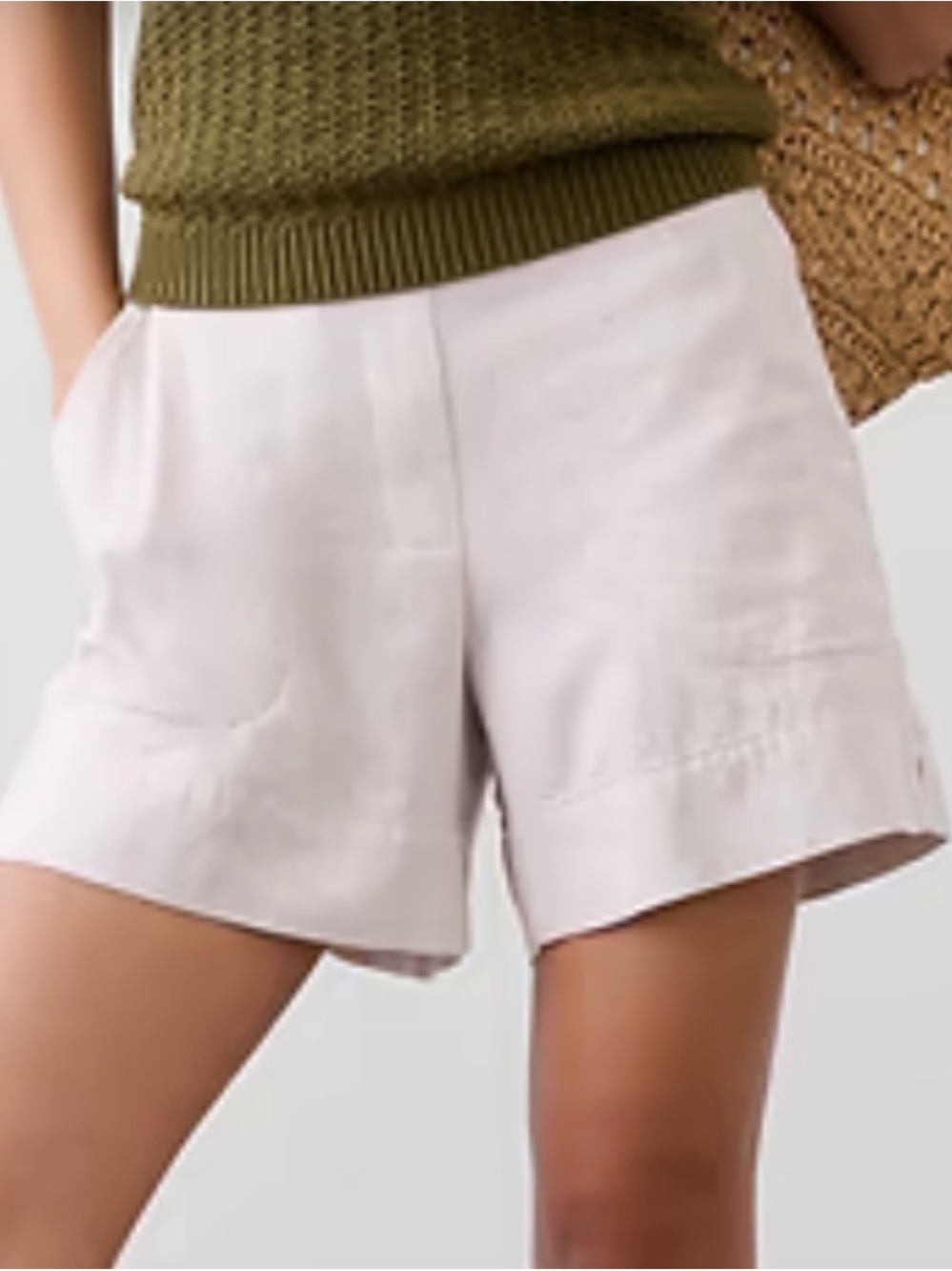 Banana Republic Women's High Rise Linen-Blend Shorts